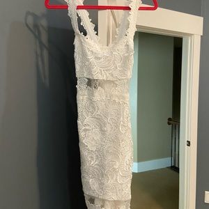 Venus size 2 embroidered white dress